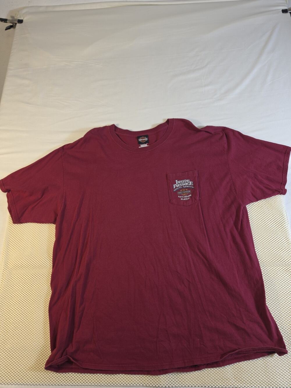 harley davidson Motorcycles t shirts RED Ketchikan Alaska Passage 2xl